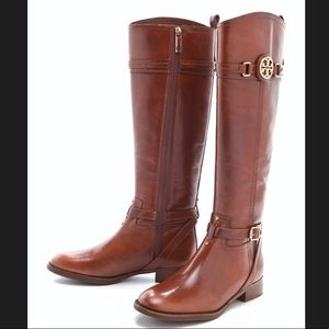 Tory Burch Calista Brown Riding Boots